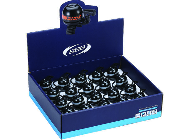 BBB EasyFit Deluxe BBB-14D Ringeklokker 20pk, Display, 4 farger, Strikk 