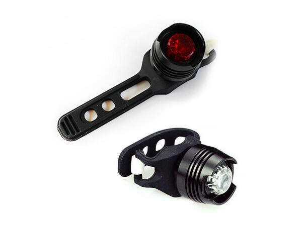 YD Ruby Diamond LED Lyktesett Sort Alu, ink. batterier, 52 gr 