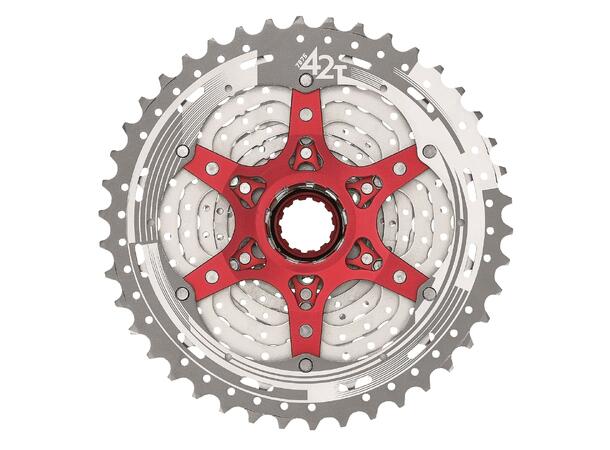 SunRace MX8 11-Delt Kassett 11-46T, 465gr, Metallic, Shimano kompati 