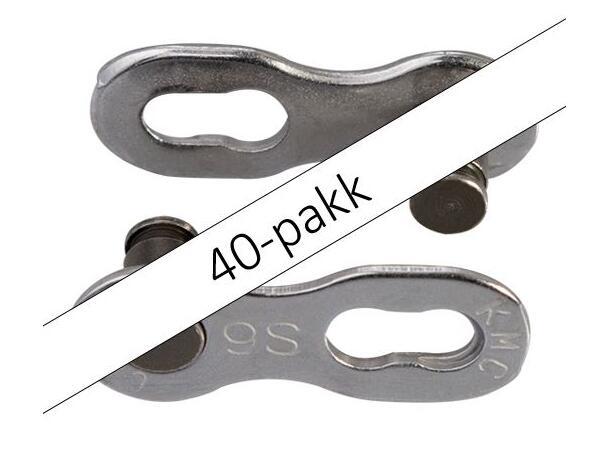 KMC MissingLink 9R EPT Kjedelås Sølv 9-Delt, 40-pack, 6.6mm, Rustfritt 