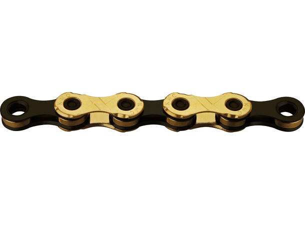 KMC X12 Ti-N Kjede Gull/Sort 12-Delt, 126 ledd, 5.2mm 