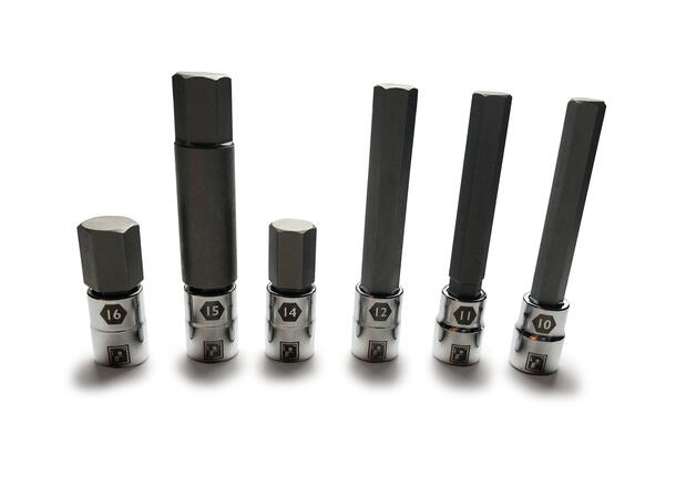 Pedro's Large Sizes Hex Bit Set 10,11,12,15mm(65mm), 14,16mm(21mm) 