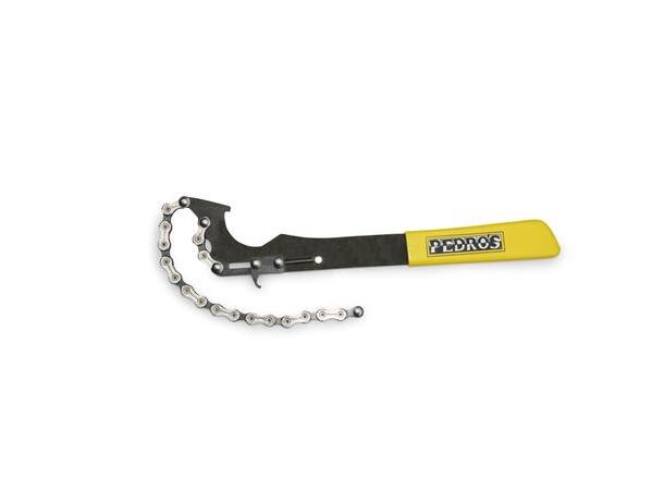 Pedro's Pro Chain Whip Kjedepisk Sort/gul, 5-12 delt, 1/2"x3/32" 