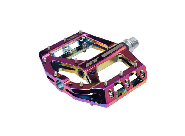 HT ANS10 Supreme Platformpedal Oil Slick Alu, 100x100x16.6mm,10-pins, 368gr 