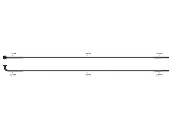 Sapim Race Sorte Eiker J-bend, 2.0/1.8/2.0, 100 pk 