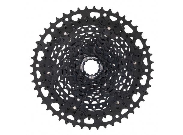 Microshift Advent X / Sword 10-d Kassett 11-48, 424gr, Alu/Stål, Sort, Shimano 