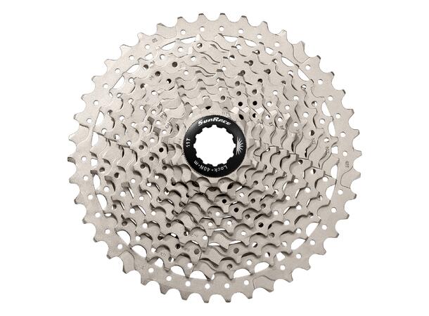 SunRace MS3 10-Delt Kassett 11-51T, XXLgr, Sølv, Shimano kompatibel 