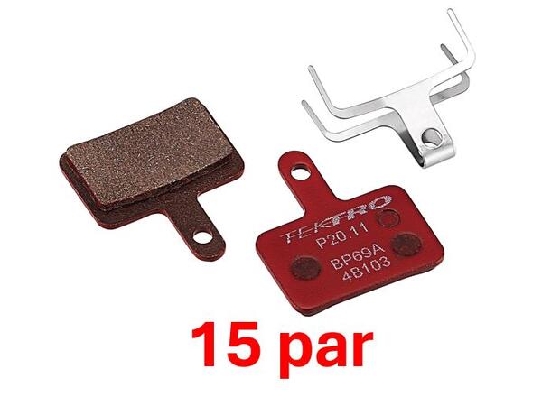 Tektro Skiveklosser 2-piston Resin15-Par P20.11, Tektro / TRP 2-stempler+ Shimano 