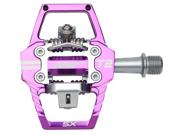 HT T2-SX BMX Pedaler Alu, 4-pins, m/cleats, 377gr 