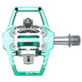 HT T2-SX BMX Pedaler Turkis Alu, 4-pins, m/cleats, 372gr