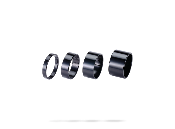 BBB LightSpace BHP-36 Foring Sett 1 1/8"x 5,10,15,20mm sort alu, 20 gr 