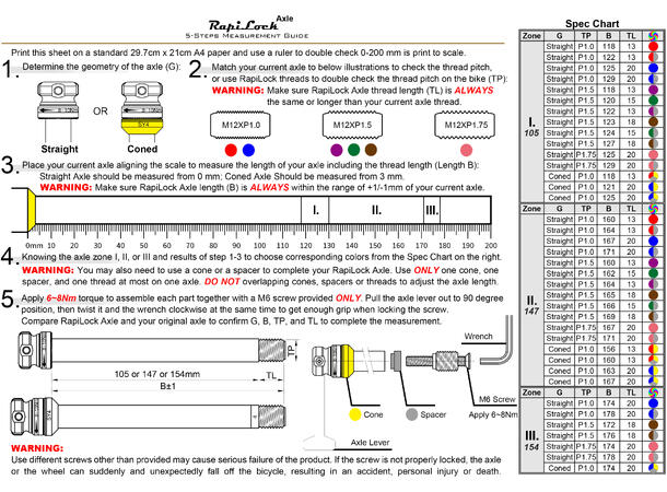 RapiLock ROAD 12x100mm Aksling 105 Alu, integr. QR-hendel, 65gr 