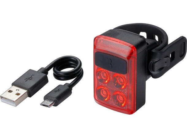 BBB Slide BLS-236 Baklykt 16 Lumen, Micro USB, Sort 