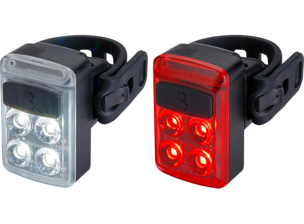 BBB Slide Combo BLS-237 Lyktesett 50+16 Lumens, Micro USB, Sort 
