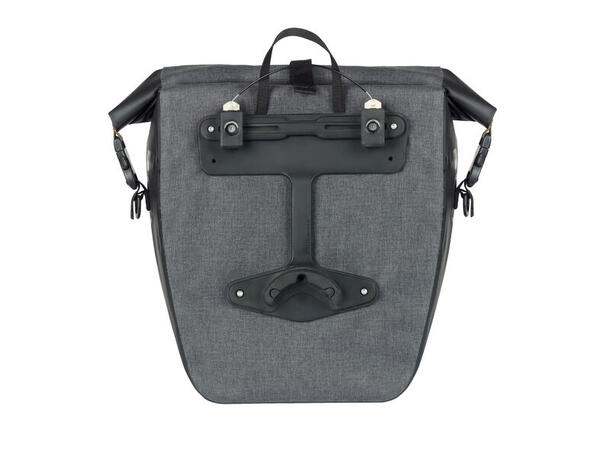 Basil Navigator MIK Studs Sideveske L Grå,31l,Vanntett IPX3,ink MIK-StudsPlate 