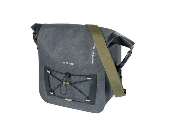 Basil Navigator Storm KF Styreveske Grå,11l,Vanntett(IPX3),ink KlickFixfeste 