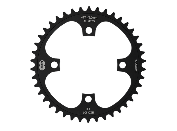 KMC Krankdrev 104 BCD/4-arm, 1/8", Wide, Stål 