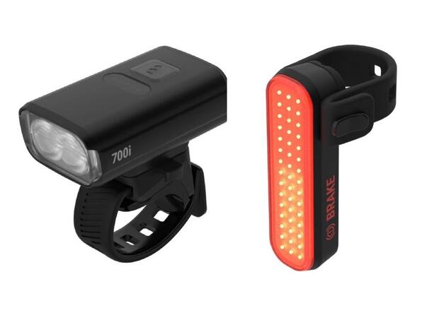 BBB NanoStrike 700iC BLS-266i Lyktesett 700+20 Lumens, ink Signal BLS-255 Bak 