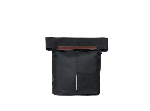 Basil City Shopper Hooks Sideveske Sort, 16 liter, MIK Hooks System 