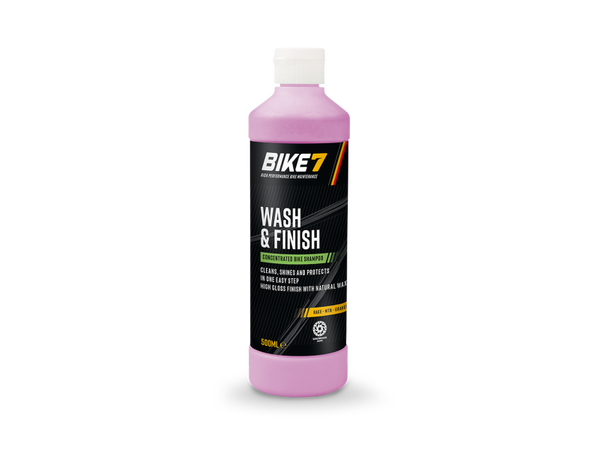 Bike7 Wash & Finish Sykkelvask 500ml 12-stk = 64 pr.stk 