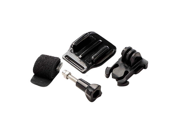 Gloworm Universal Hjelmfeste Go-Pro Clips, m/strop 