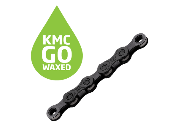 KMC X12 Go Waxed Kjede Sort 12-Delt, 126 ledd, 5.2mm 