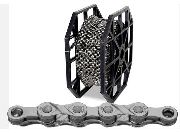 KMC e8 EPT El-Sykkel Kjede Sølv Rull 5-8-Delt, 50m rull, 7.3mm, Rustfritt 