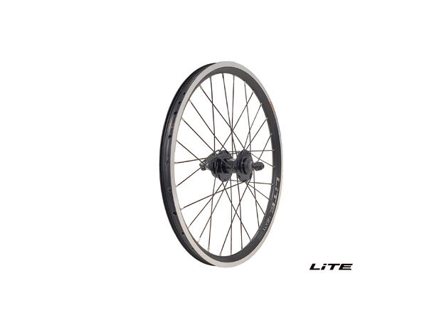 LITE V-brems/DiscIS 20"/406 Forhjul Sort NEXT II felg, 5x100mm, Stikkakse 