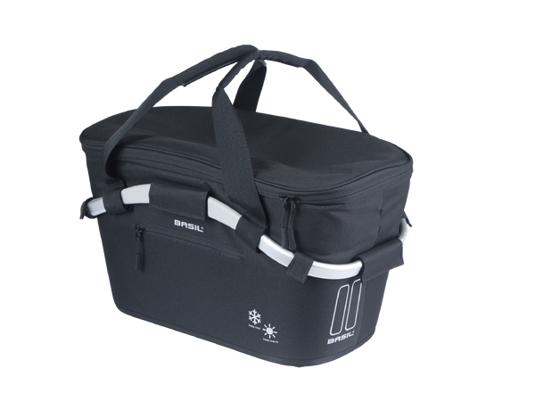 Basil Classic Carry All MIK ISO Kurv Bak Sort, Alu/Stoff, 18 ltr, ink MIK system 