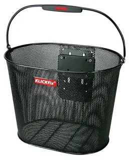 AGU Carat KlickFix Kurv Sort, metall, uten KF-brakett