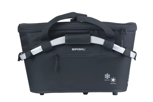Basil Classic Carry All MIK ISO Kurv Bak Sort, Alu/Stoff, 18 ltr, ink MIK system 