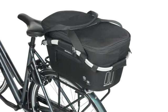 Basil Classic Carry All MIK ISO Kurv Bak Sort, Alu/Stoff, 18 ltr, ink MIK system 