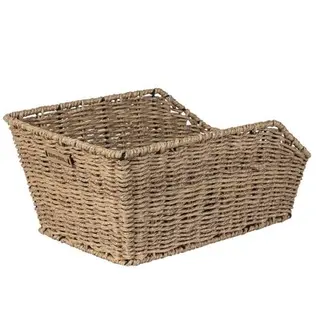 Basil Cento Rattan Kurv Bak Brun, Flettet, 35 ltr, fast montering