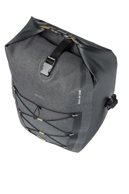 Basil Navigator MIK Studs Sideveske L Grå,31l,Vanntett IPX3,inkMIK-Studssystem 