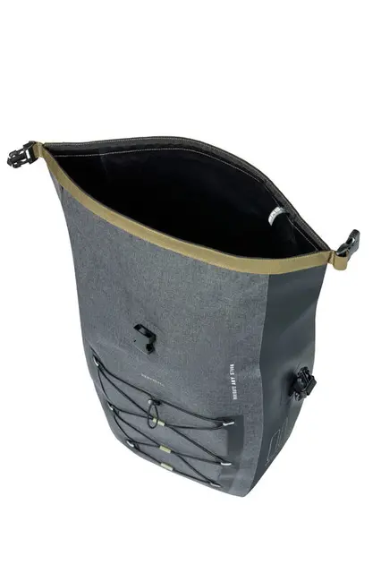 Basil Navigator MIK Studs Sideveske L Grå,31l,Vanntett IPX3,inkMIK-Studssystem 