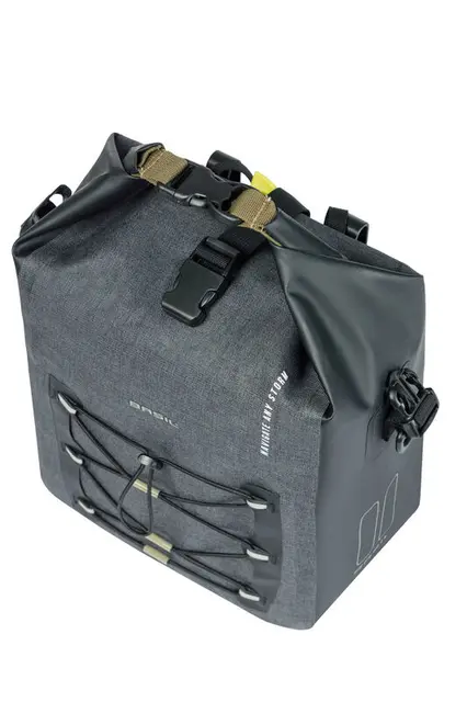 Basil Navigator MIK Studs Sideveske M Grå,15l,Vanntett IPX3,ink MIK-Studsystem 