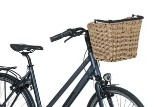 Basil Bremen Rattan KF Kurv Front Lys Brun, Flettet, 20 ltr, ink KF-plate