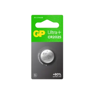 GP Ultra Plus 2025 Knappcell Batteri 3V 1 stk, ø20mmx2.5mm, Lithium