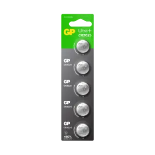 GP Ultra Plus 2025 Knappcell Batteri 3V 5 stk, ø20mmx2.5mm, Lithium