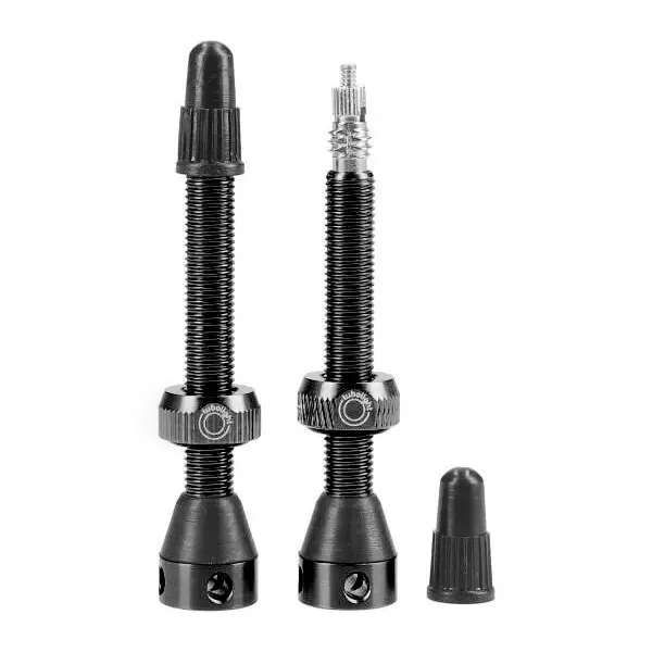 Tubolight Tubeless Ventil 70mm PAR Sort Presta, alu, 16gr (par) 