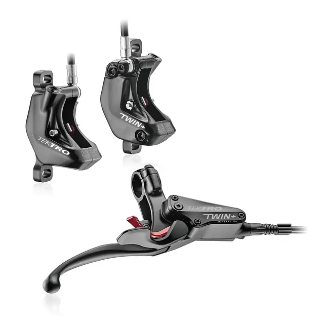 Tektro Auriga Twin+ Skivebrems Venstre Dobbel, HD-T745, 200/70/70cm, u/skiver 