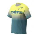 Alpinestars A-Dura Astars 2.0 SS Trøye Large, Blå/Grønn/Gul, Regular Fit
