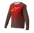 Alpinestars A-Dura Elite Blocked Trøye Large, Bordeaux, Regular Fit