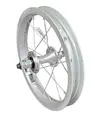 Forhjul 12"/203mm Alu Enkel bunn, 82mm, fast aksling, mutter