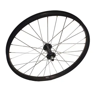 Forhjul 20"/406mm Alu Sort Enkel bunn, 100mm, fast aksling, mutter