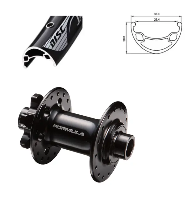 LITE Disc IS 27.5"/584 Forhjul Sort 5-stk = 476,- pr.stk 