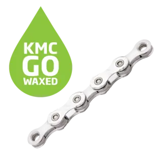 KMC X12 Go Waxed Kjede Sølv 12-Delt, 126 ledd, 5.2mm