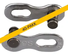 KMC MissingLink 9R EPT Kjedelås Sølv 9-Delt, 40-pakk, 6.6mm, Rustfritt