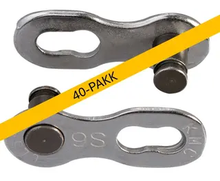KMC MissingLink 9R EPT Kjedelås Sølv 9-Delt, 40-pakk, 6.6mm, Rustfritt