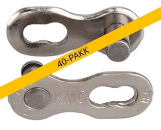 KMC MissingLink 7/8R EPT Kjedelås Sølv 7/8-Delt, 40-pakk, 7.3mm, Rustfritt